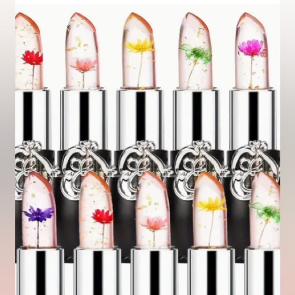 2 Moisturizing temperature color changing with vitamin E lipstick with flower - Picture 4 of 4